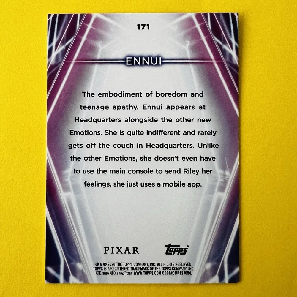 2026 Topps Disney Neon Ennui #171 Pixar Base Card‎